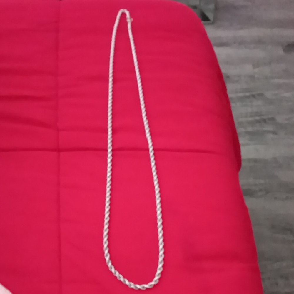Sterling-Look Silver Rope Chain Necklace - Silver